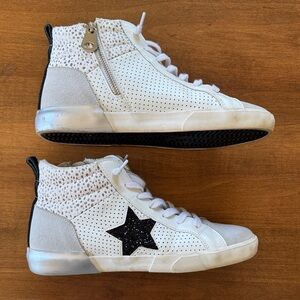 Vintage Havana Lester White Black Grey Gray High-Top Sneakers Size 10
